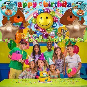 Hey Duggee Party Supplies Birthday Party Banner Decorations for Kids Adults with Happy Birthday ...