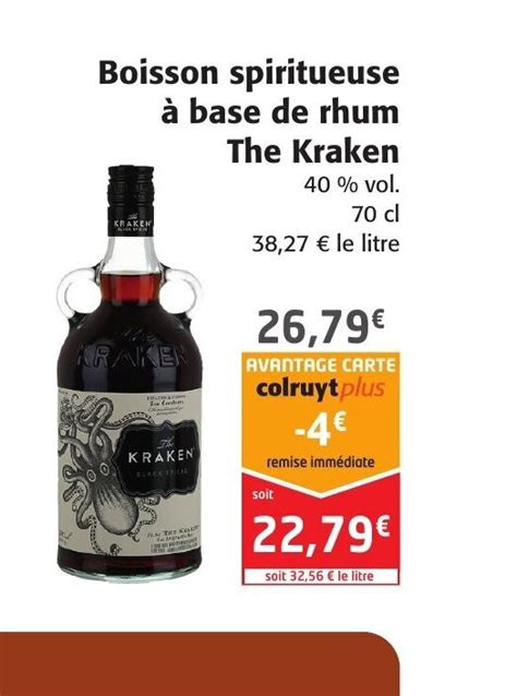 Promo Boisson Spiritueuse Base De Rhum The Kraken Chez Colruyt