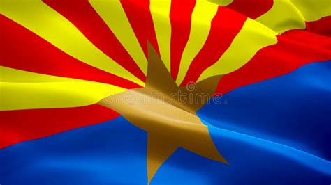 Arizona Waving Flag National 3d United States Flag Waving Sign Of Arizona Seamless Loop