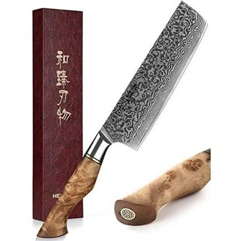 Style Japonais Couteau Nakiri 18CM Couteau De Cuisine 67 Couches En