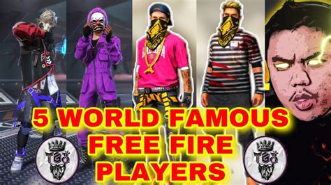 Top World Famous Free Fire Players Tgb Youtube