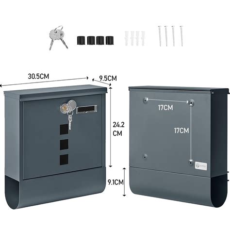 Wall-Mounted Modern Lockable Letterbox – Trenz