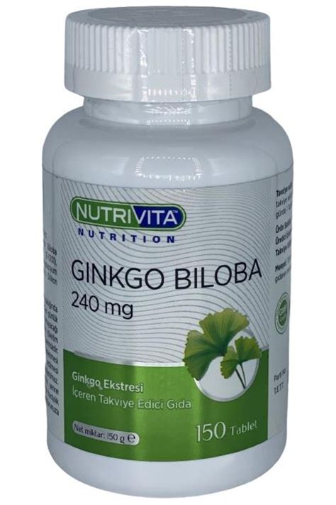 Nutrivita Nutrition Ginkgo Biloba 240 Mg 150 Tablet Fiyatı Yorumları Trendyol