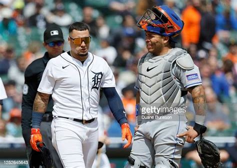 Javier Baez Of The Detroit Tigers Walks Past Catcher Francisco News