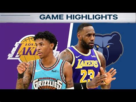 GRIZZLIES At LAKERS FULL GAME HIGHLIGHTS October 24 2021 YouTube