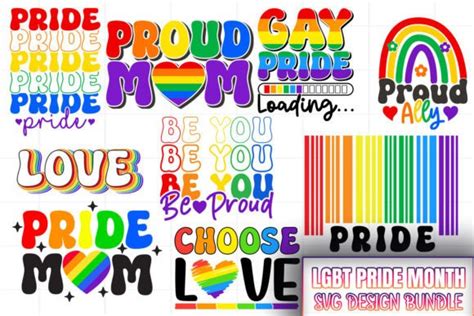 Lgbt Pride Month Svg Sublimation Bundle Graphic By Rajjqueen Creative