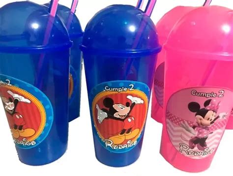 Vaso Personalizado Con Popote Y Tapa Dulcero Fiesta Env O Gratis