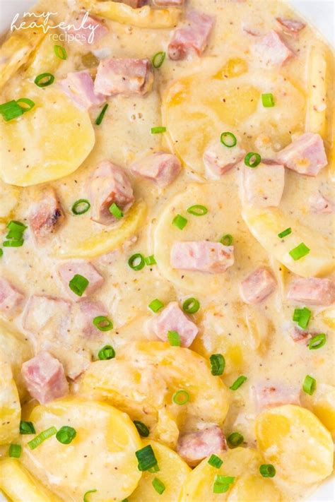 Scalloped Potatoes And Ham In The Slow Cooker My Heavenly Recipes