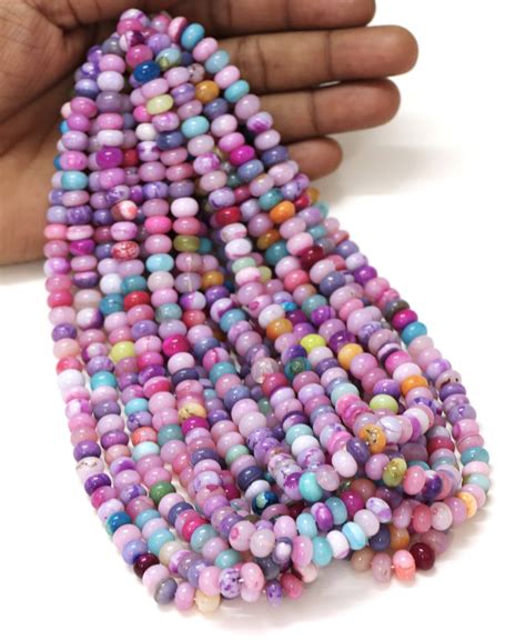 Buy Beautiful Disco Color Shaded Opal Smooth Rondelle Shape Beads