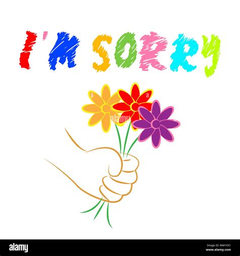 I M Sorry Flowers Representing Floral Forgiveness And Apology Stock