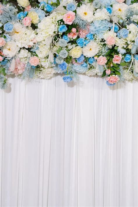 Premium Photo Flower Background Backdrop Wedding Decoration Rose