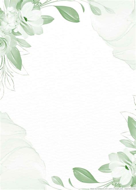 20 Minimalist Green Pastel Floral Canva Wedding Invitation Templates