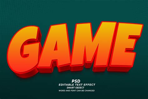 Psd 3d Game Editable Text Effect Graphic By Truevector · Creative Fabrica