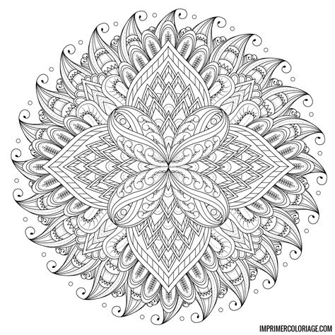 Coloriage Fleurs Mandala Imprimer Coloriage