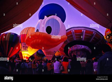 Donald Duck Head Shaped Hot Air Balloon At Albuquerque New Mexico International Hot Air Balloon