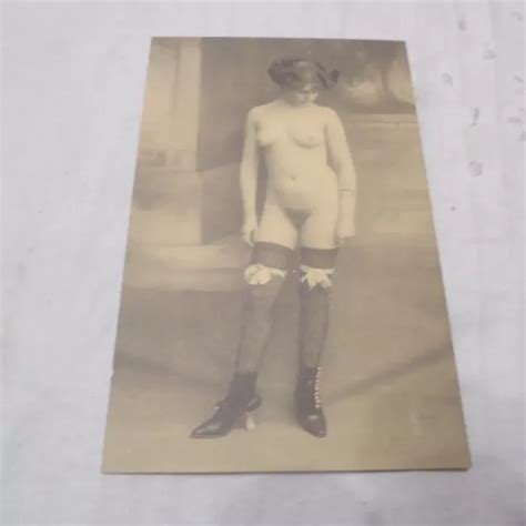 Vintage Franz Sische Nackte Postkarte Fotokarte Nude Akt Erotik Aa