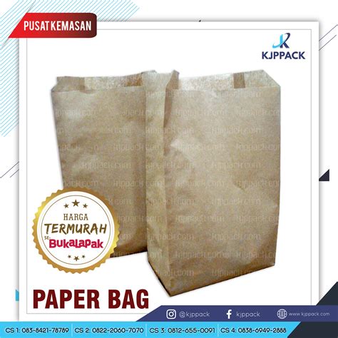 Jual Paper Bag Coklat Paper Bag Kraft Paper Bag Craft Kantong