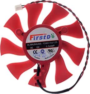 Amazon.com: FD8015U12S Graphics Card Fan 75mm DC 12V 0.5A 2-Pin Cooling ...