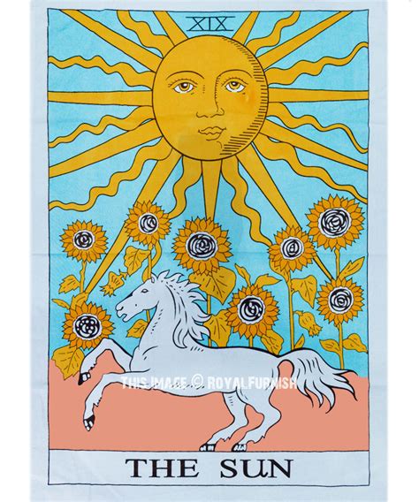 The Sun Tarot Card Tapestry Poster Size 30X45 Inch RoyalFurnish