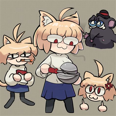 Neko Arc Doodles by MayorQ on Newgrounds