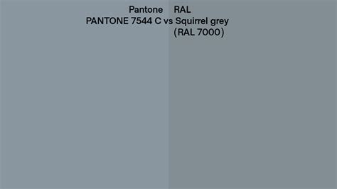 Pantone C Vs Ral Squirrel Grey Ral Side By Side Comparison