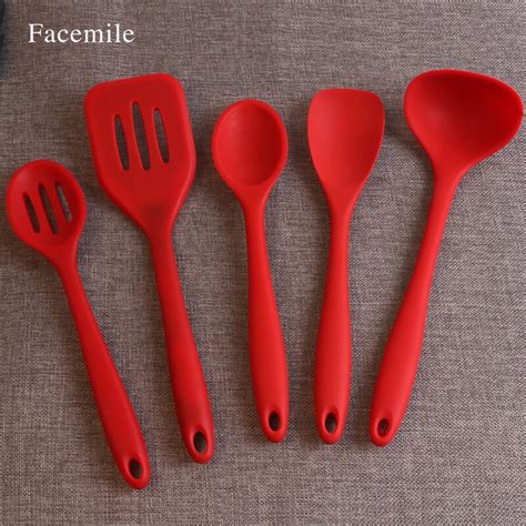 5pcs Silicone Baking Set Silicone Kitchen Cooking Utensil Set With