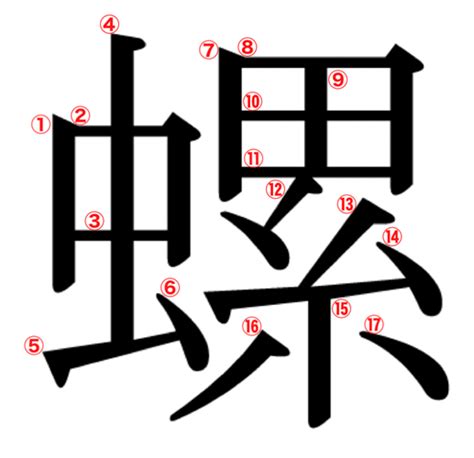 虫へんに累（螺）の漢字の意味や読み方や部首や画数や熟語や書き方や異体字は？ モアイライフ（more E Life）