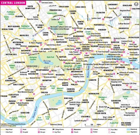 Central london map – Artofit