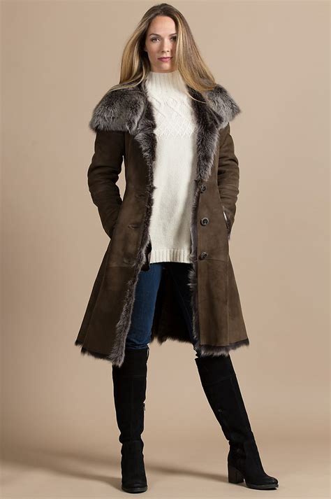 Theodora Hooded Toscana Sheepskin Coat Anziehsachen Anziehen Jacken