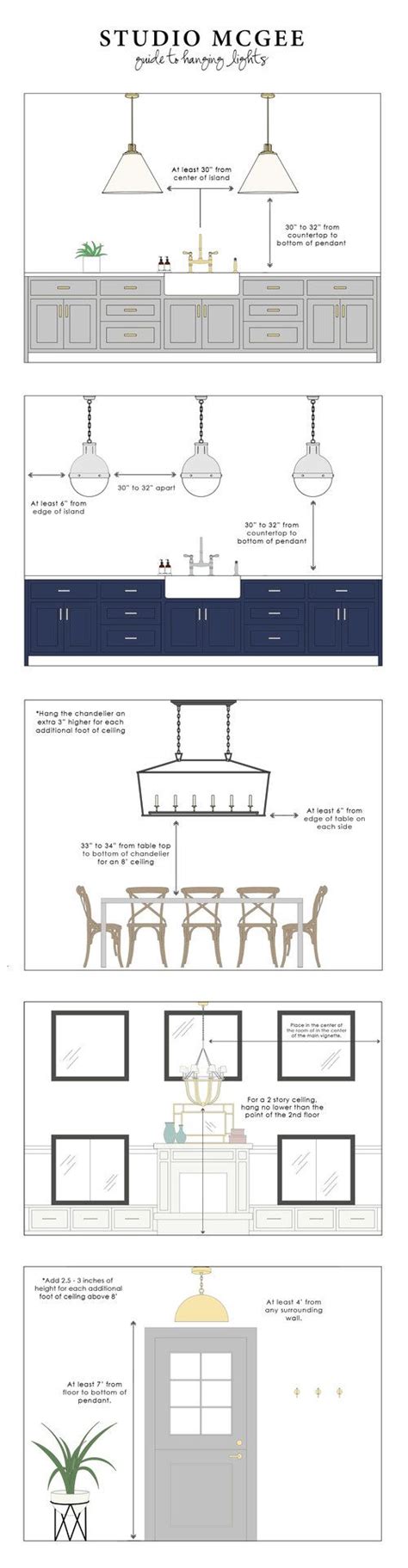 A Guide To Light Fixture Hanging Heights Studio Mcgee House Design