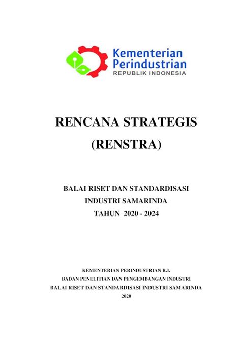 PDF RENCANA STRATEGIS RENSTRA 2020 11 11 Rencana Strategis