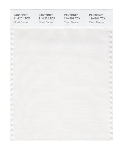 Pantone Tcx Swatch Card Cloud Dancer Design Info