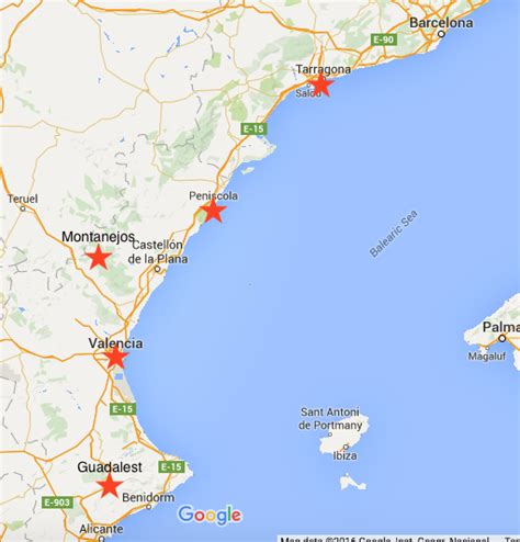 Best Beaches In Spain Map