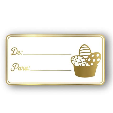 Adesivo De Para Páscoa Ref Hot Stamping Dourado unidades Stickr Rizzo