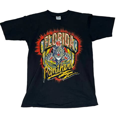 Vintage 90s Florida Panthers Graphic T Shirt T For Fans Hockey