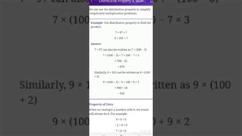 Class 7 Ncert Math Chapter 1 Integers Distributive Property Notes Youtube