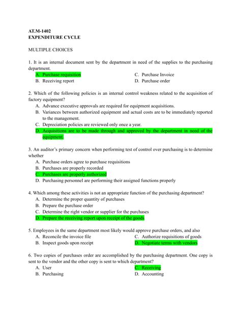 At M Expenditure Cycle Docx