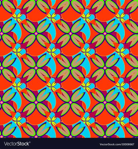 Abstract Geometric Colorful Seamless Pattern Vector Image