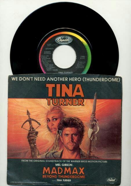 TINA TURNER WE DON T NEED ANOTHER HERO MAD MAX USED 45 RPM VINYL