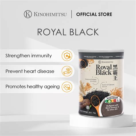 Kinohimitsu Superfood Royal Black Nutrition 1kg – Black Sesame Meal ...