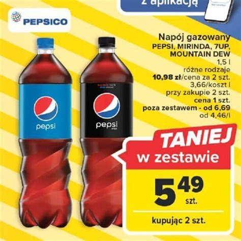 Promocja Pepsico Napój gazowany Pepsi Mirinda 7Up Mountain Dew 1 5l