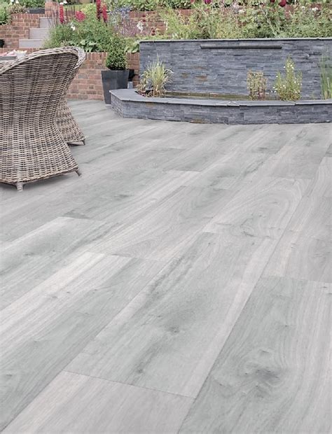 Verona Grey Wood Effect Outdoor Porcelain Paving Slabs X X Mm