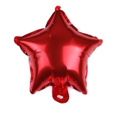 10 Inch Star Foil Balloon Red Set Of 5 Mini Star Shaped Balloons Party