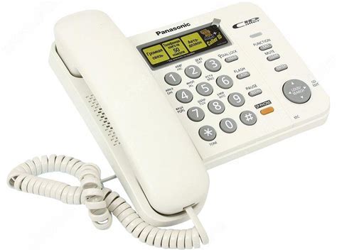 Panasonic KX-TS2358RUW - Аналоговый проводной телефон, АОН, ЖК-дисплей ...