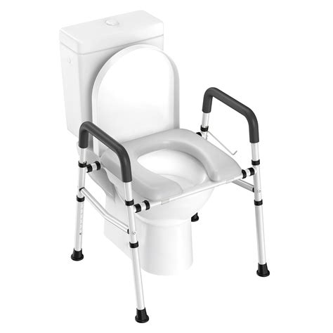 WAYES Raised Toilet Seat with Handles, Elevated Toilet Seat for Senior ...