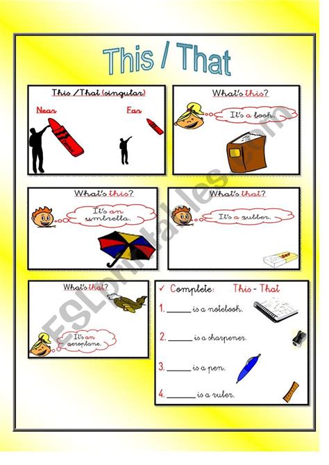 This That Esl Worksheet By Arigrey