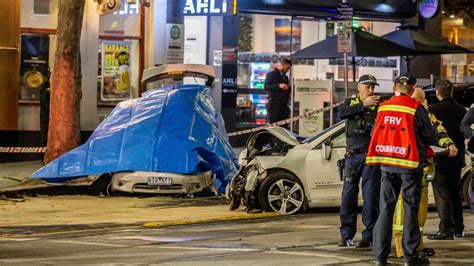 Melbourne Cbd Crash One Dead Driver Arrested After Car Rams