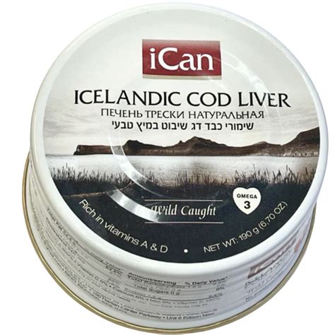 Natural Icelandic Cod Liver, iCan | 6.7oz – RussianFoodS