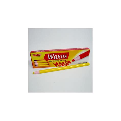 Marcador De Cera Baco Amarillo Waxos