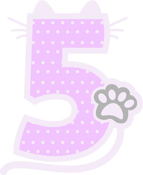 cat numbering for birthday party ornament animal font 26745977 Vector